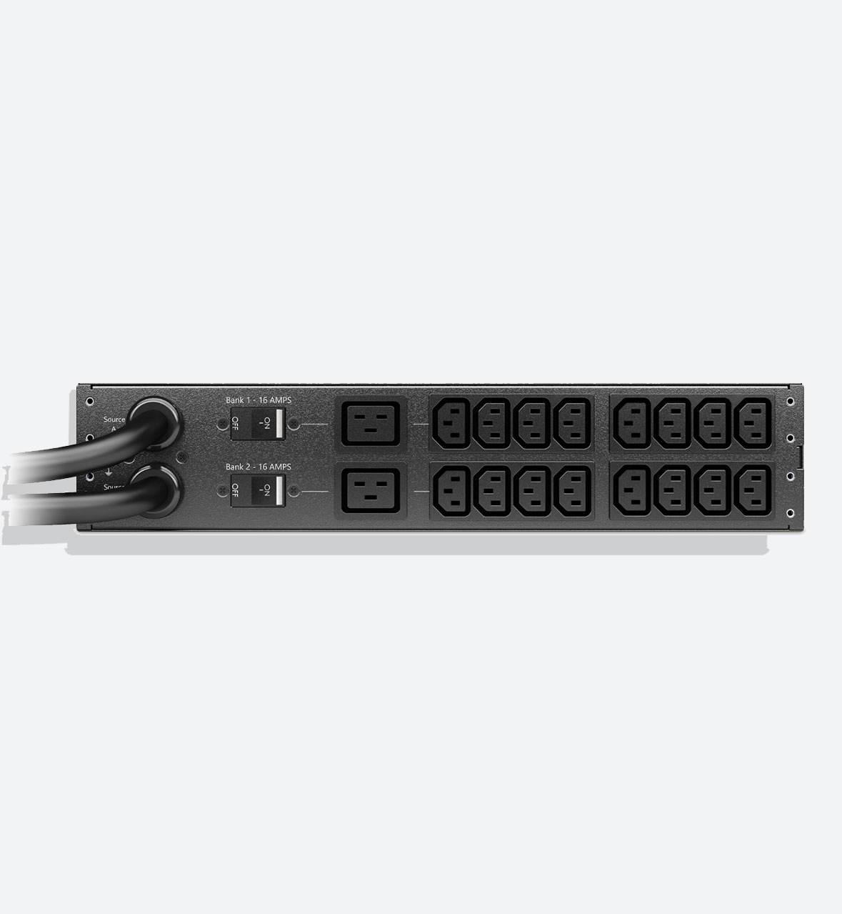 APC Netshelter Rack Automatic Transfer Switch, 2U, 32A, 230V, 2 IEC 309 IN, 16 C13, 2 C19 OUT, 50/60 Hz - Image 4