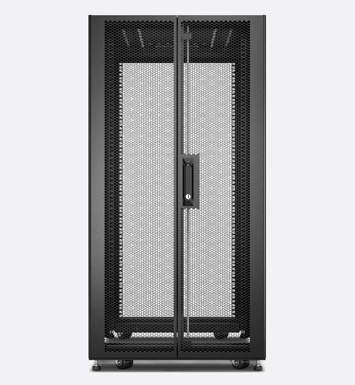 APC Easy Rack, 24U, Black, With Roof, Castors, Feet, 4 Brackets, And Side Panels, No Bottom, 1198H X 600W - Image 3