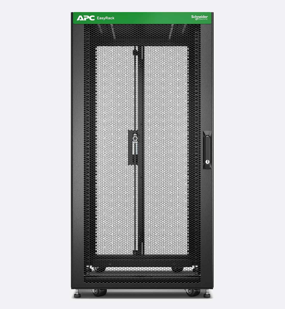 APC Easy Rack, 24U, Black, With Roof, Castors, Feet, 4 Brackets, And Side Panels, No Bottom, 1198H X 600W - Image 2