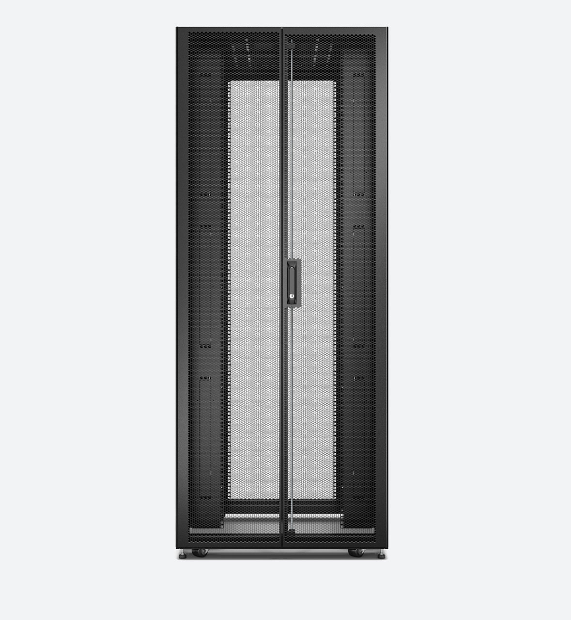 APC Easy Rack, 48U, Black, With Roof, Castors, Feet, 4 Brackets, And Side Panels, No Bottom, 2258H X 600W - Image 2