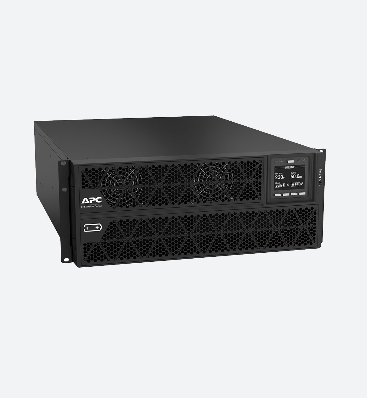 APC Smart-UPS On-Line, 5kVA / 6kVA, Rack/Tower, 230V, 2x IEC C13+1x IEC C19+Hard wire 3-wire (H+N+E) outlets, Network Card, W/O rail kit