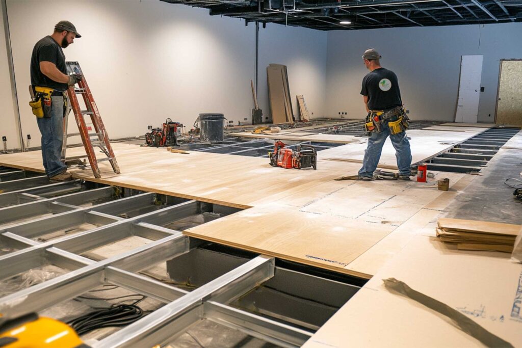 DCX Technologies Server Farm Raised Flooring Installation